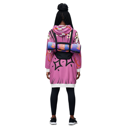 Yoga Hooded Blanket Printify