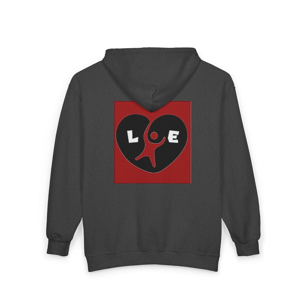 Heart Love Graphic Zip Hoodie, unisex Printify