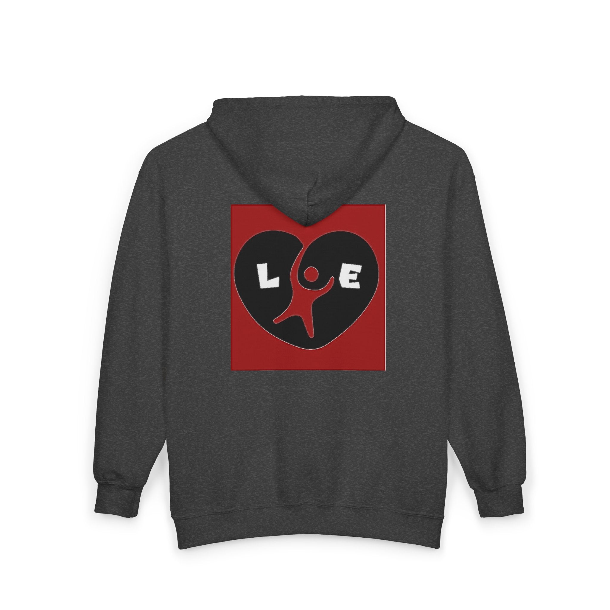 Heart Love Graphic Zip Hoodie, unisex Printify