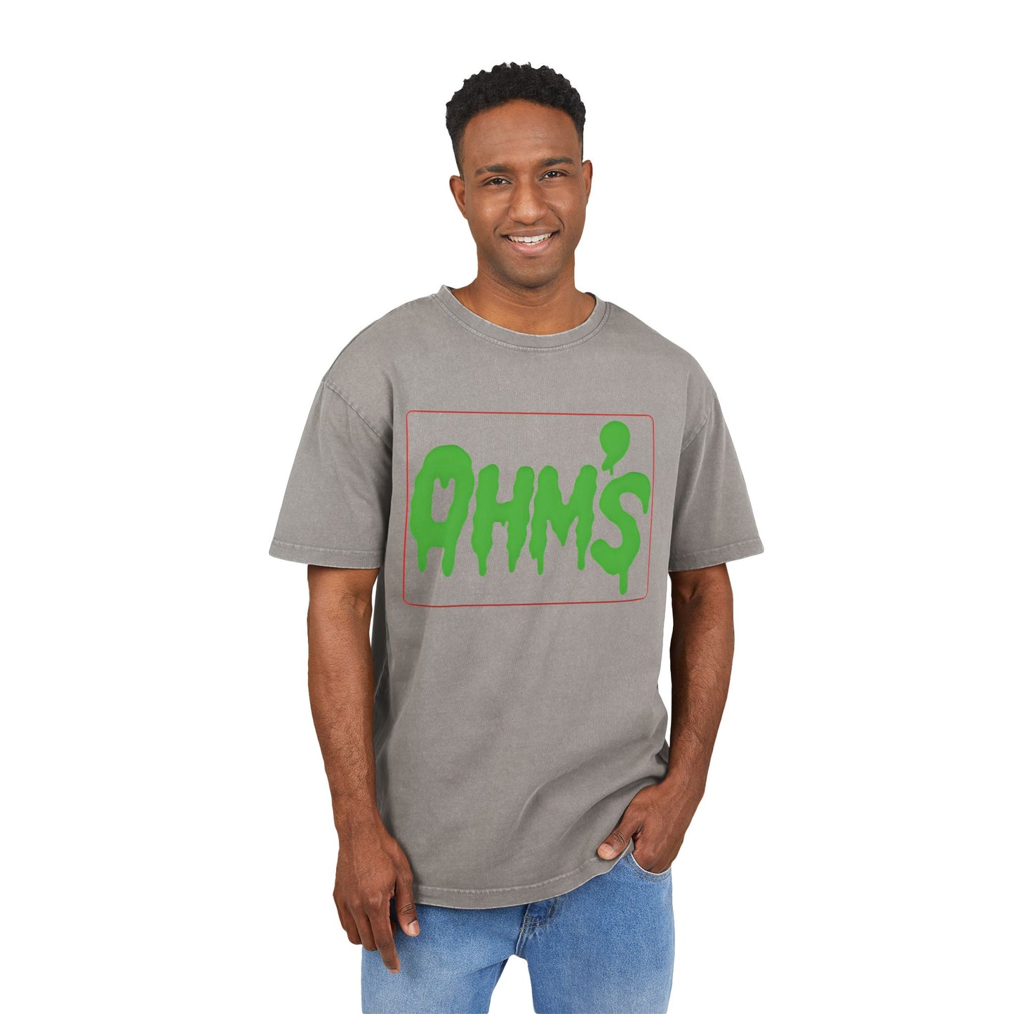 T-Shirt Olm’s Mann Acid Washed Heavy Oversize Tee for Men