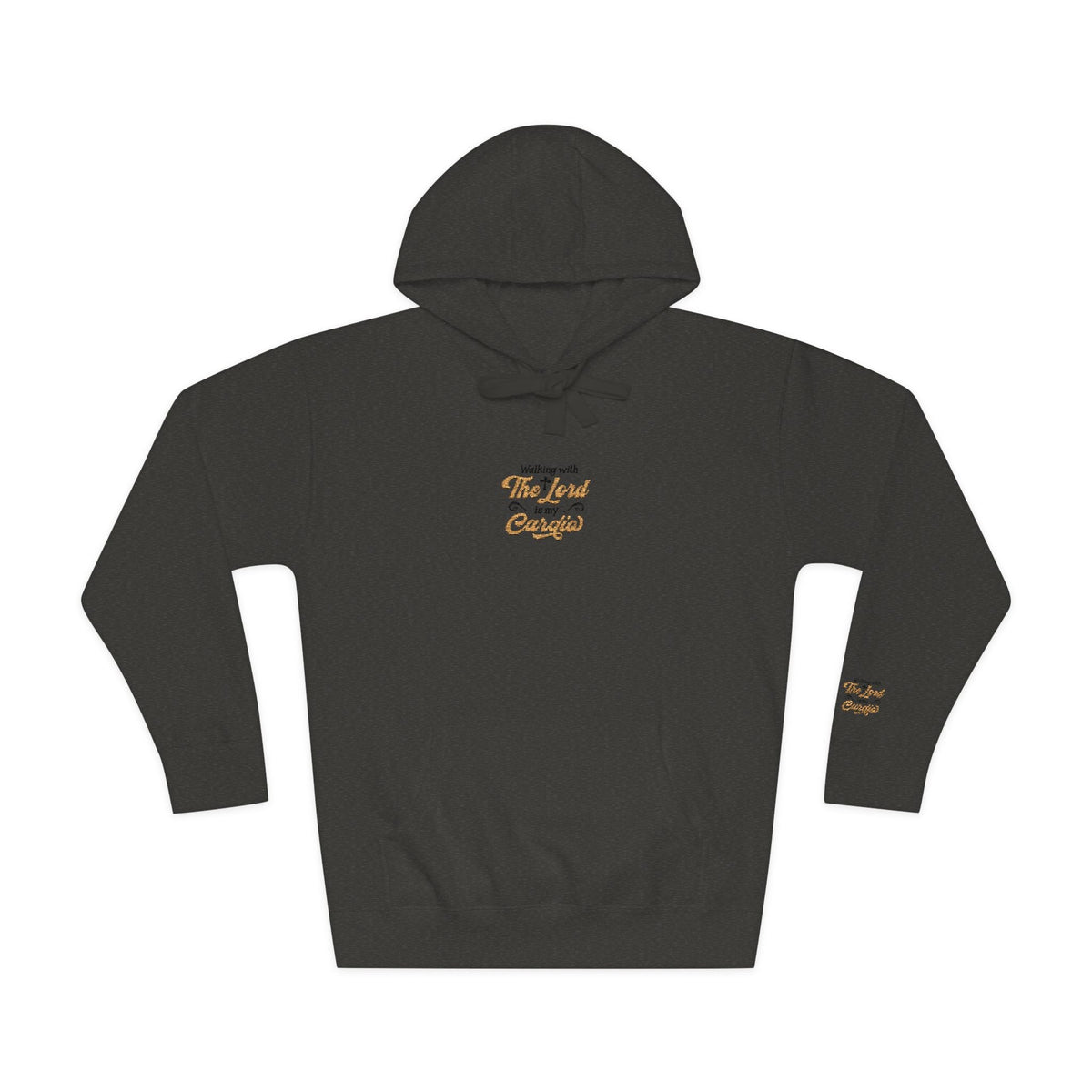 Religious Fleece Hoodie - Walking with the Lord Printify