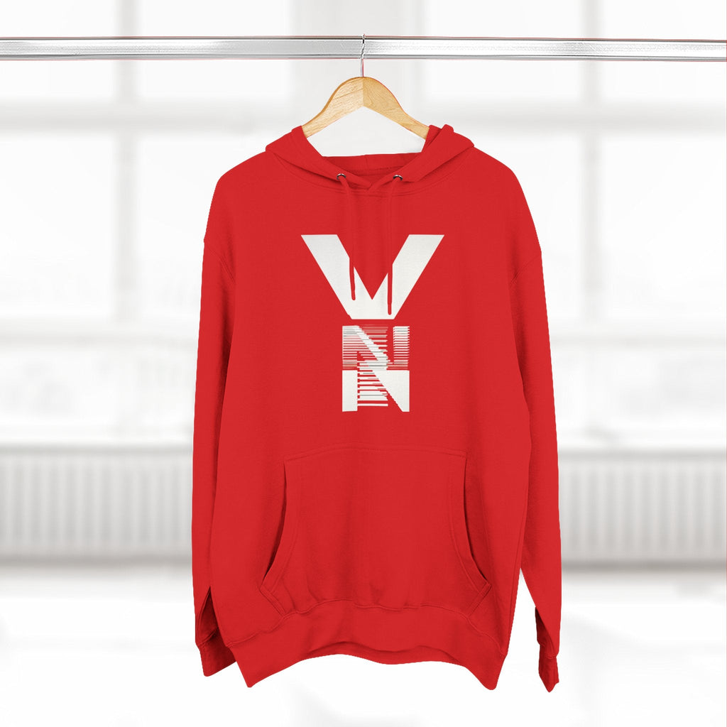 Stylish Three-Panel Fleece Hoodie Printify