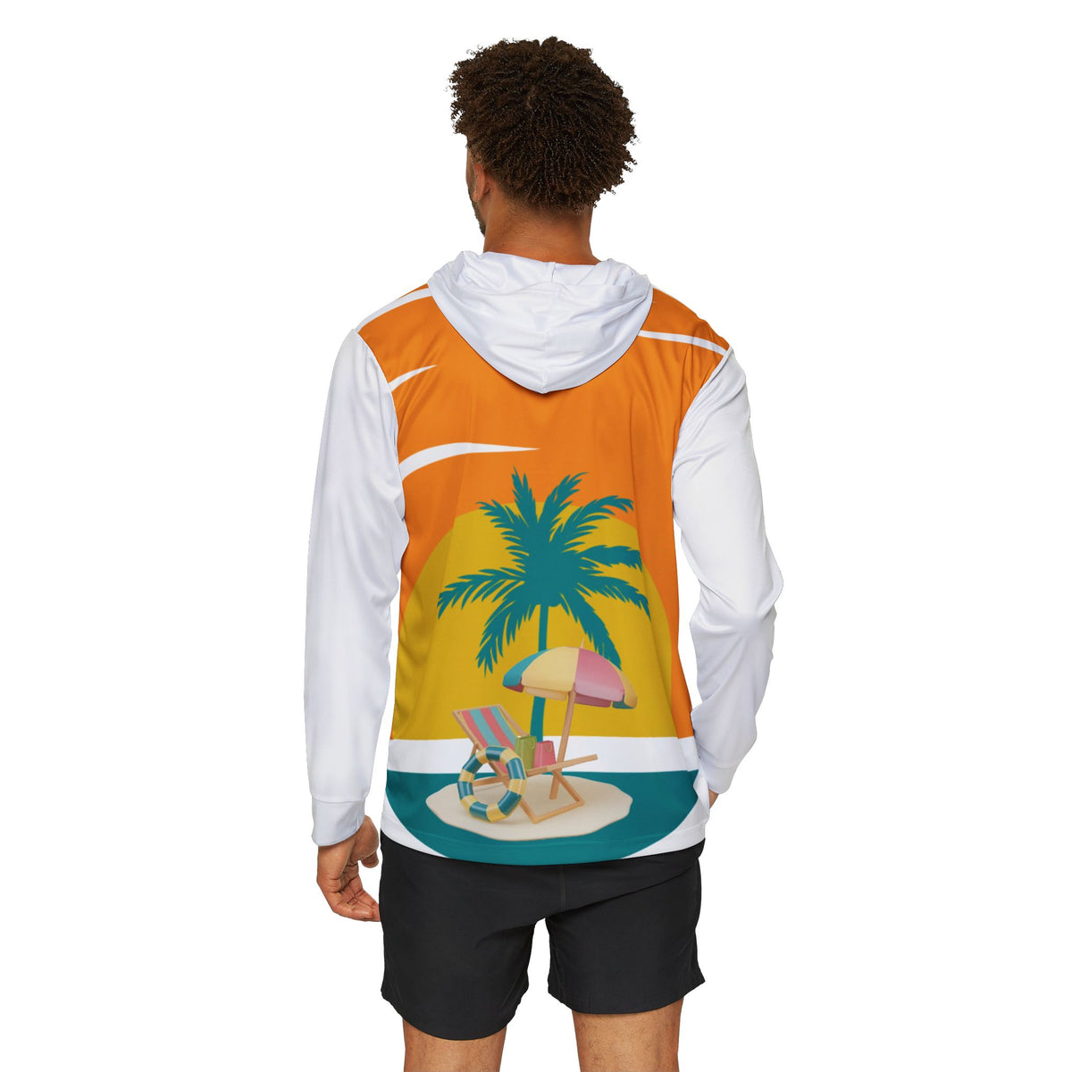 Hoodie with 'i land' Design - Men's Sports Warmup