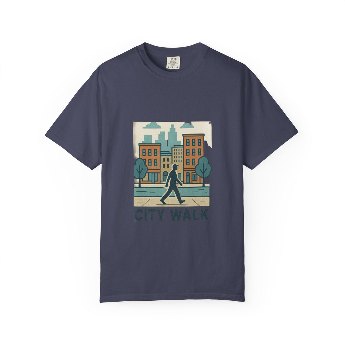 City Walk Unisex Garment-Dyed T-shirt, Urban Streetwear, Casual Fashion, Gift for City Lovers, Travel Enthusiast Apparel Printify