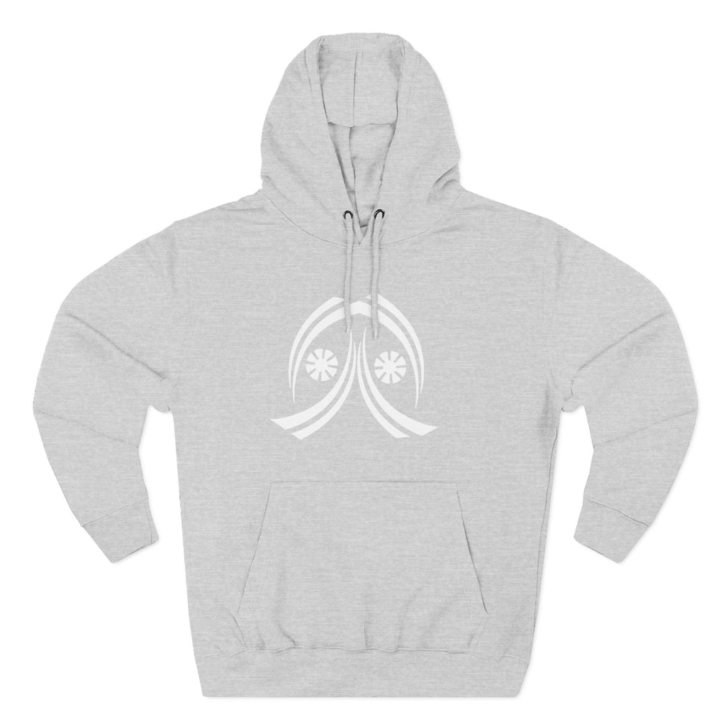 Cozy Three-Panel Fleece Hoodie, Perfect for Fall, Streetwear, Casual Outfits, Gift for Him/Her, Unique Layering Piece Printify