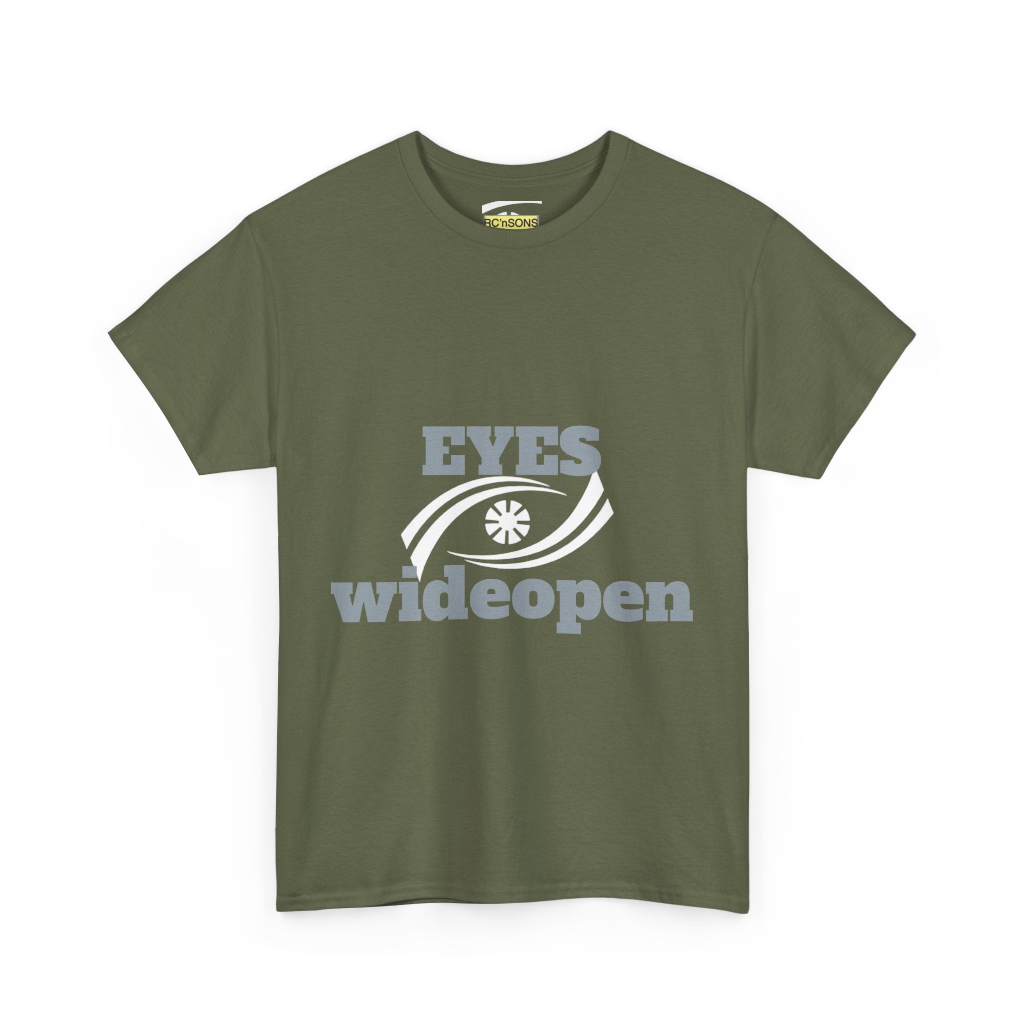 Eyes Wide Open Unisex Heavy Cotton Tee | Everyday Wear, Gift for Dreamers, Casual Shirt, Inspirational Apparel, Unisex T-Shirt Printify
