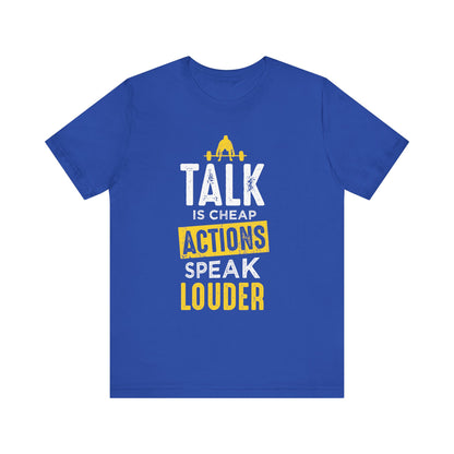 Parler, c’est des actions bon marché, parler plus fort, tee-shirt unisexe 