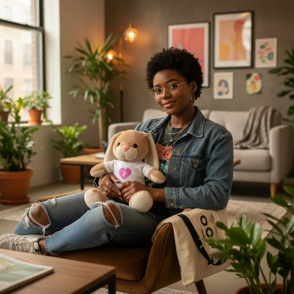 Cute Plush Toy with T-Shirt Printify