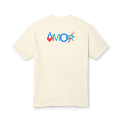 T-Shirt AMORX Unisex Garment-Dyed Heavyweight Cotton Tee