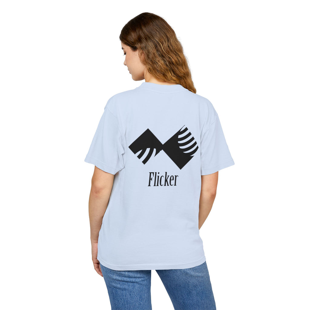 Unisex Urban Heavy Tee - Modern Graphic Design "Flicker" for Streetwear Enthusiasts