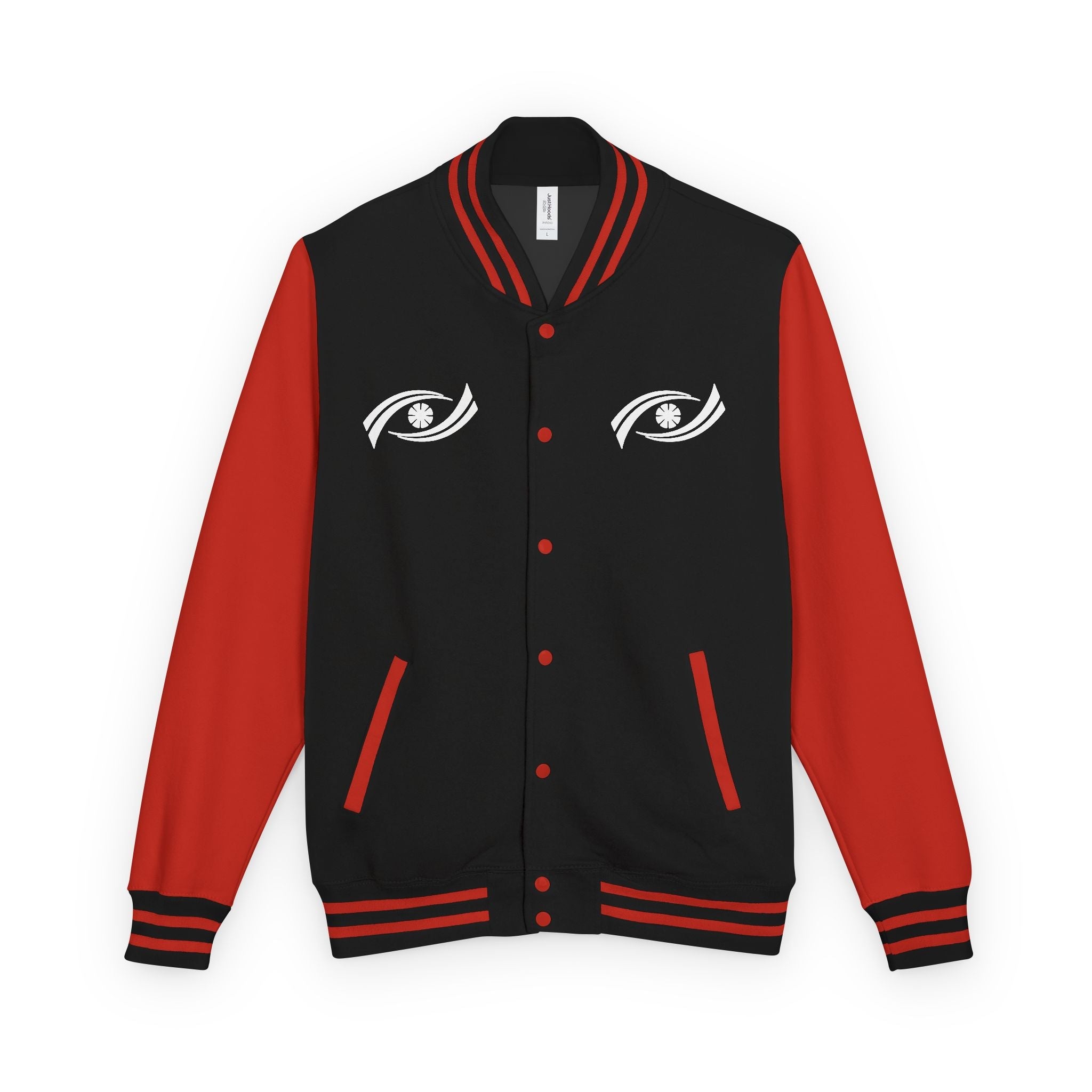 Unisex Heavyweight Letterman Jacket - Eyes Wide Open, Cozy Stylish Outerwear, Great for Game Days, Unique Gift for Teens, Trendy [...] Printify