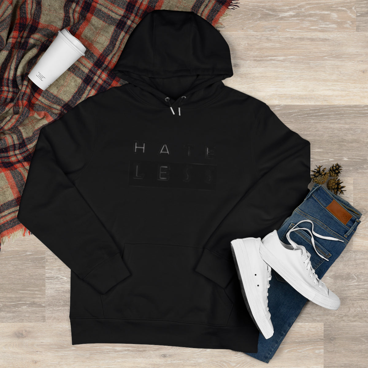 King Hate Less Hooded Sweatshirt - Promote Positivity and Kindness