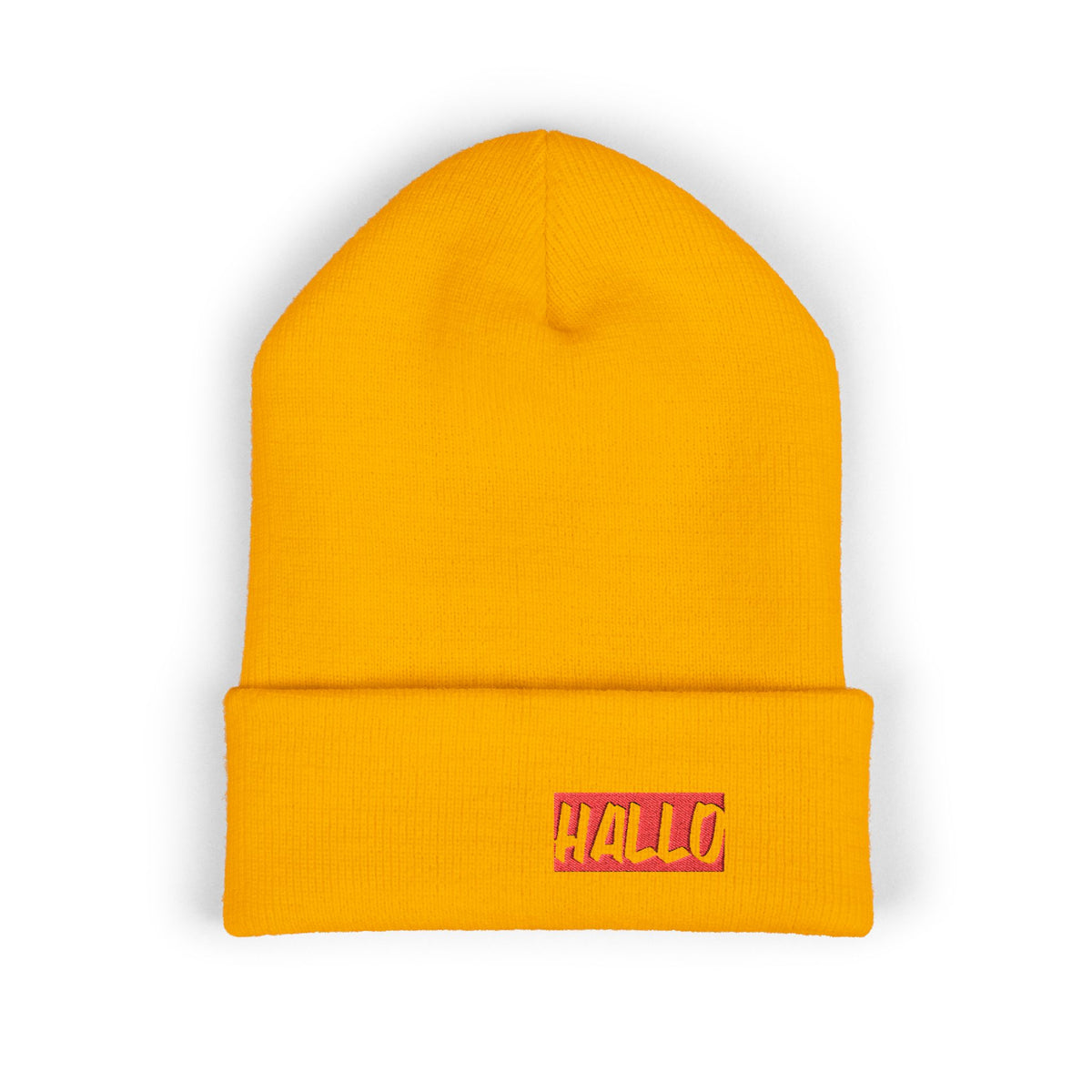 Beanie Hat - Hallo Embroidered Design