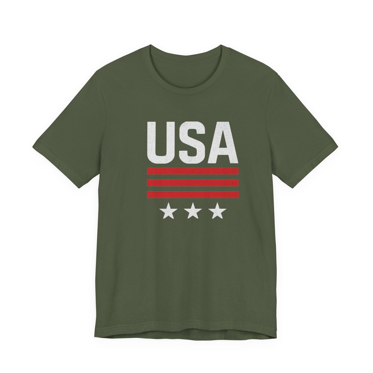 Patriotic USA Tee, Unisex Short Sleeve T-Shirt, July 4th Celebration Shirt, American Pride Apparel, Casual Summer Wear, Gift for Patriot