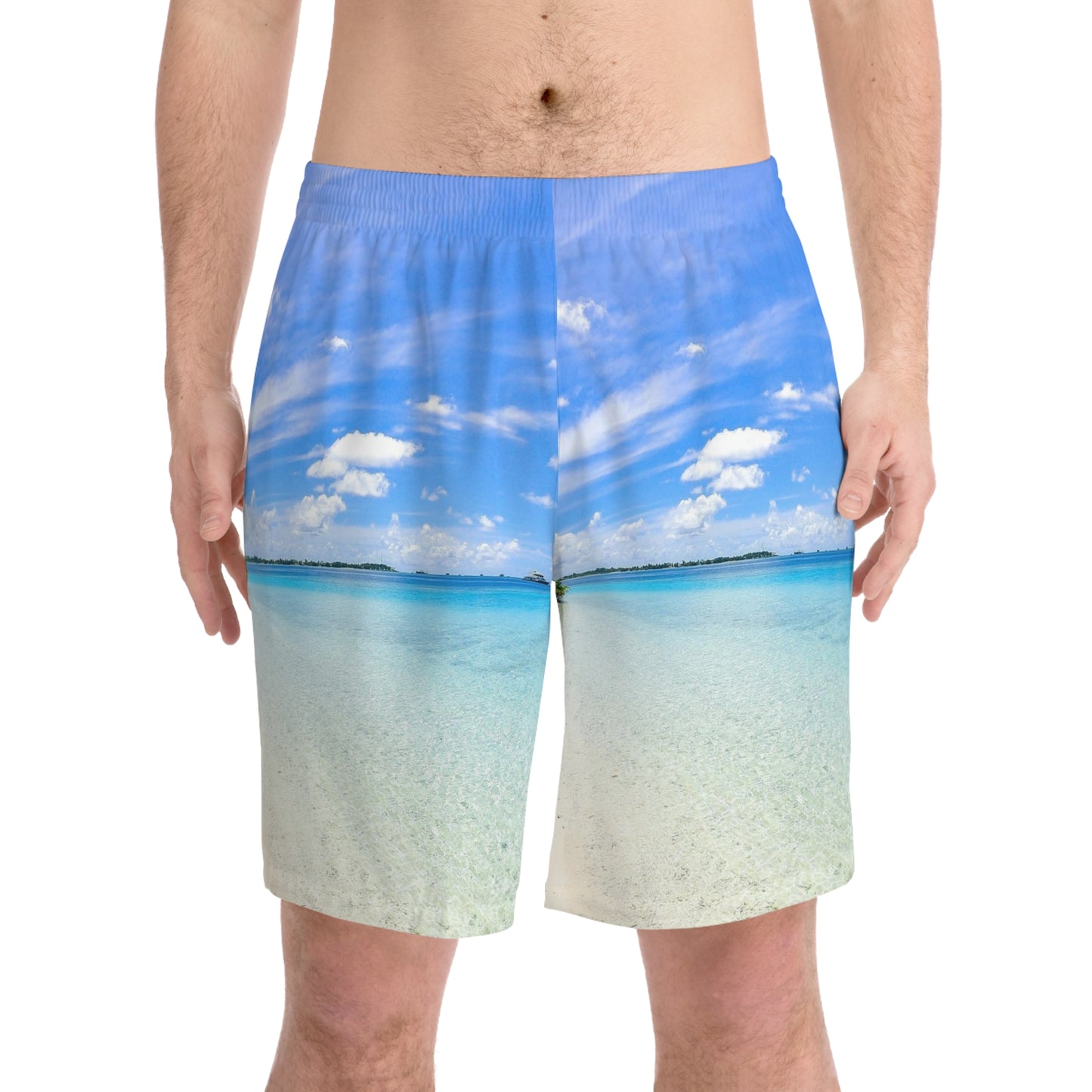 Men's Elastic Beach Shorts (AOP)