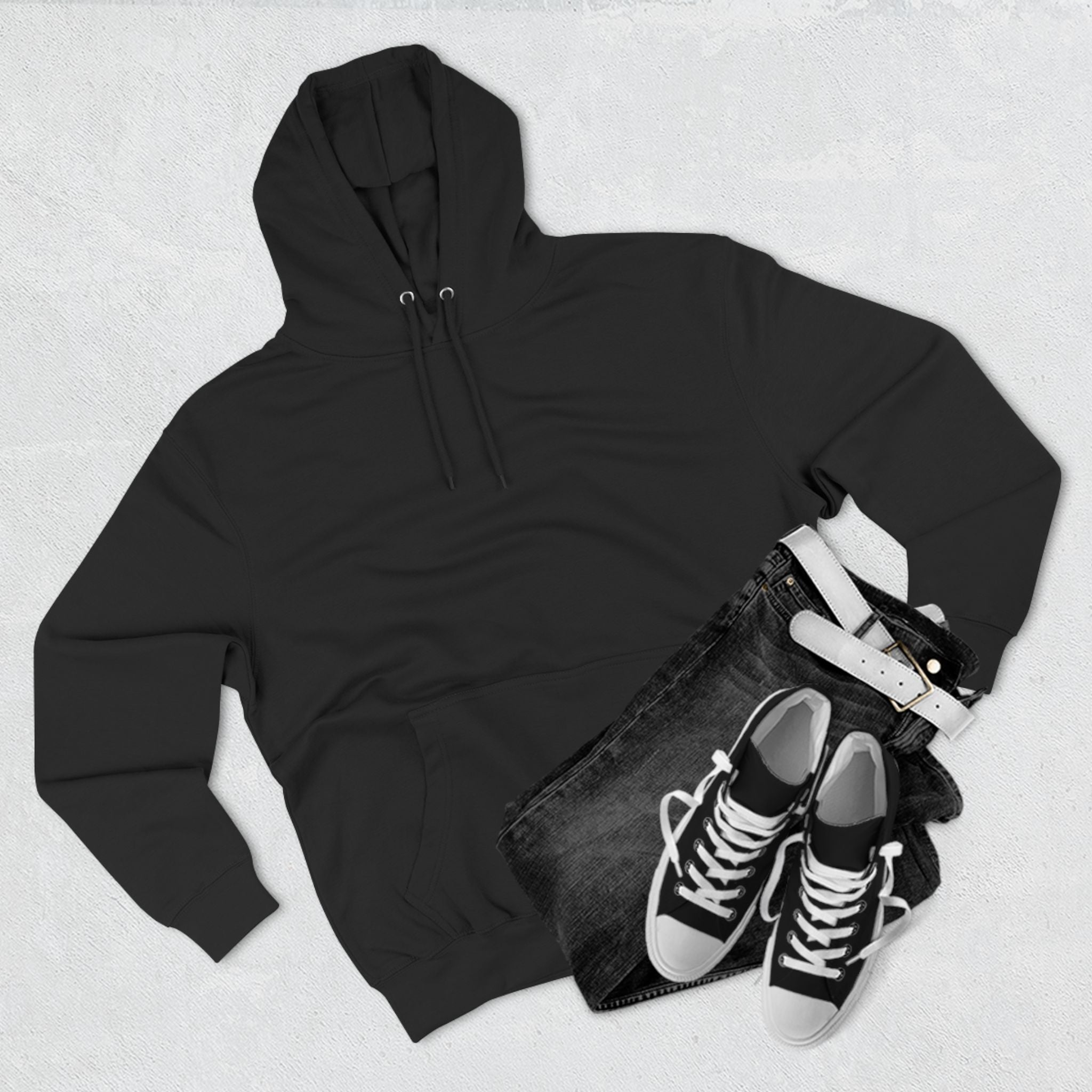 Pale Three-Panel Fleece Hoodie