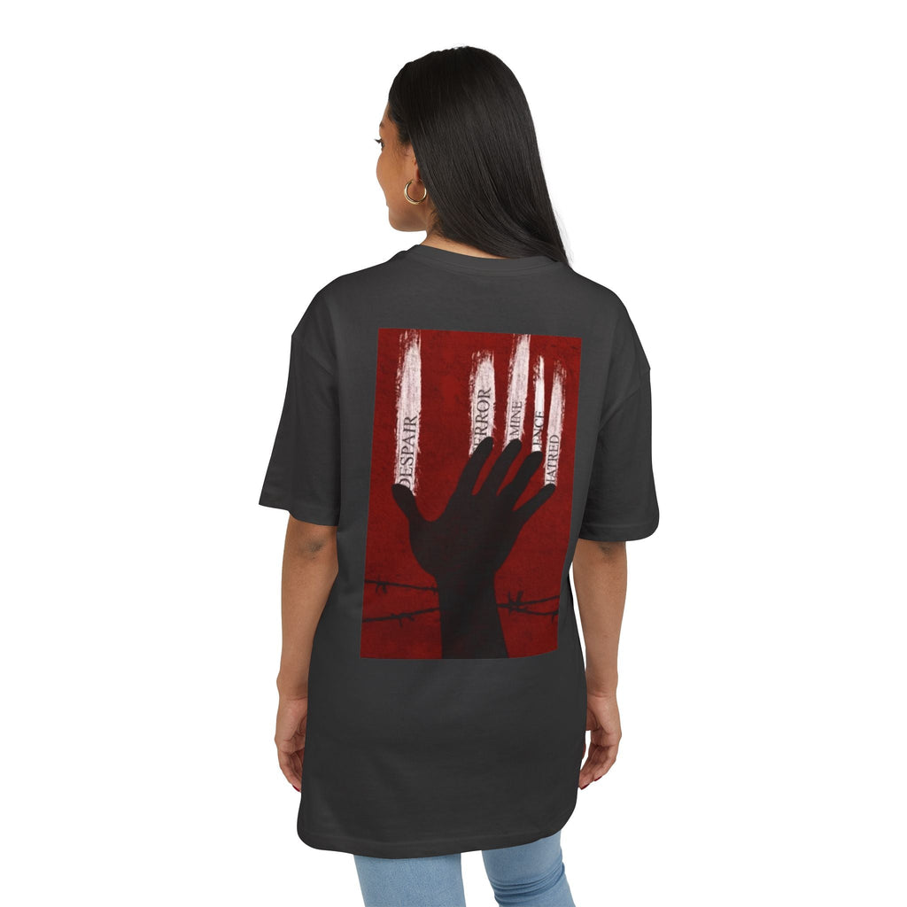 Bold Artistic Oversized Tee, Grunge Style Graphic Shirt, Unisex Urban Fashion, Statement Tee for Streetwear, Gift for Art Lovers Printify