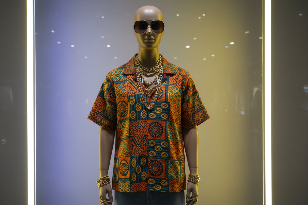 Men's Hawaiian Camp Shirt — African Supreme Print