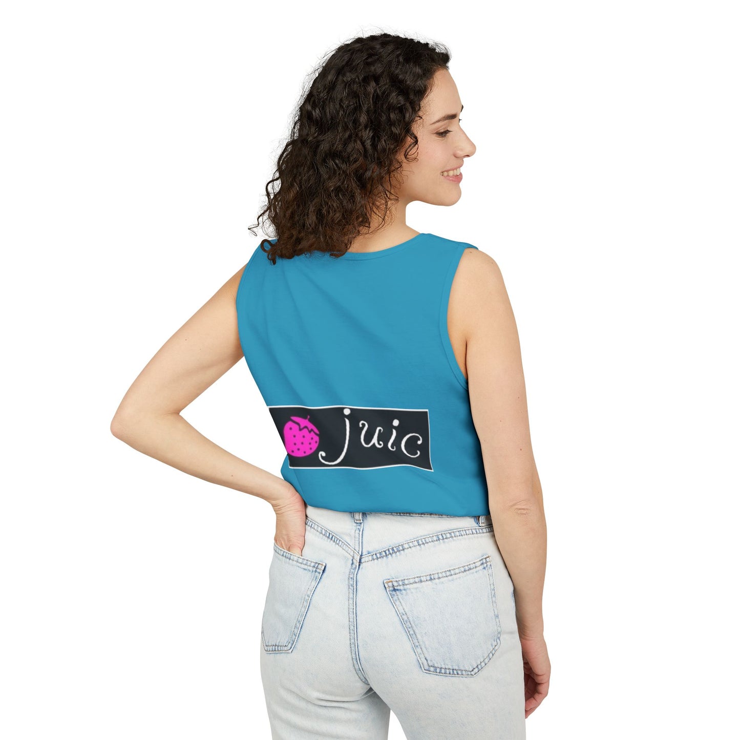 Juice-Themed Unisex Tank Top, Perfect for Summer Outings, Pool Parties, and Fruit Lovers