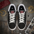 Men's Noir Low-Top Leather Sneakers — Classic Black Casual Trainers
