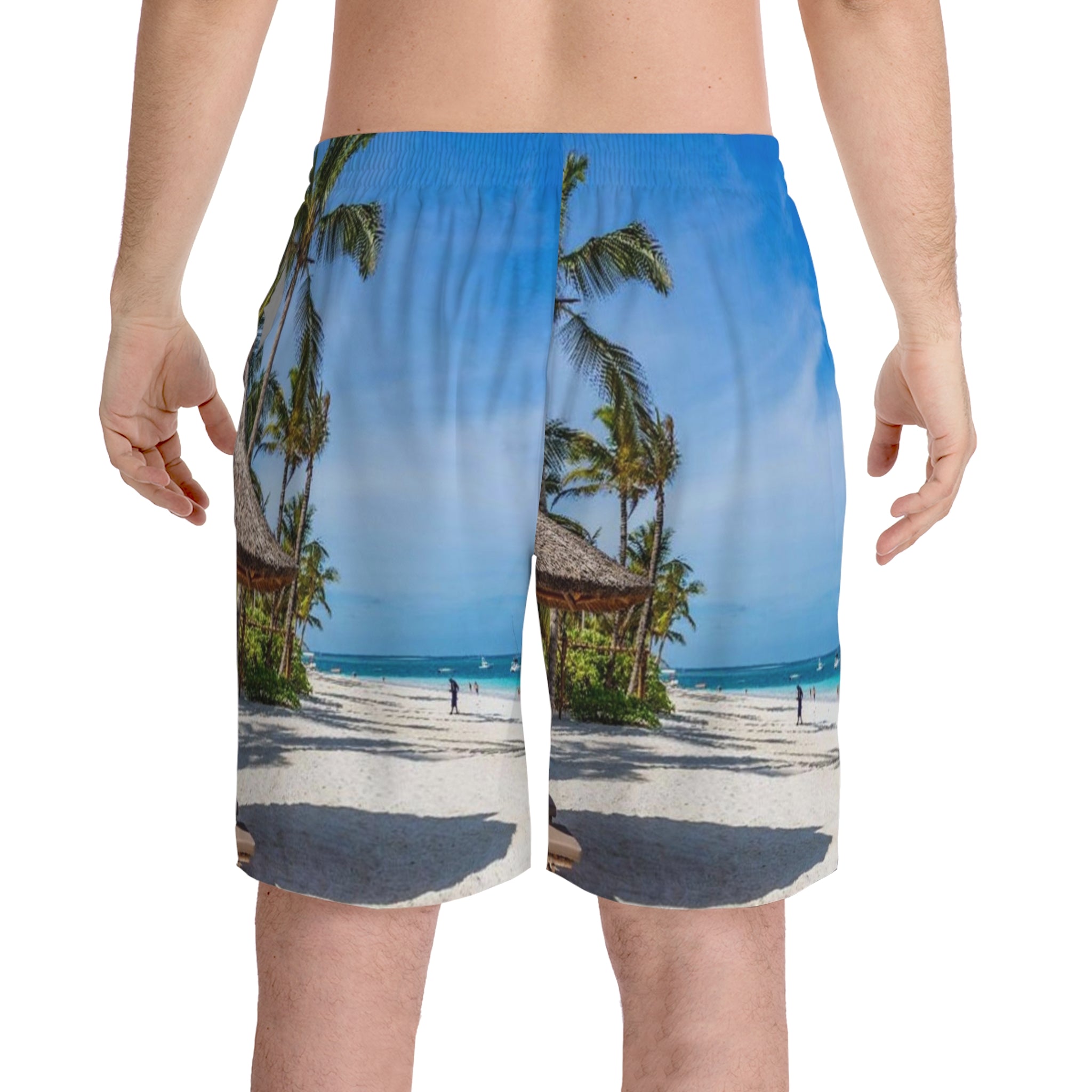 Men's Elastic Beach Shorts (AOP)