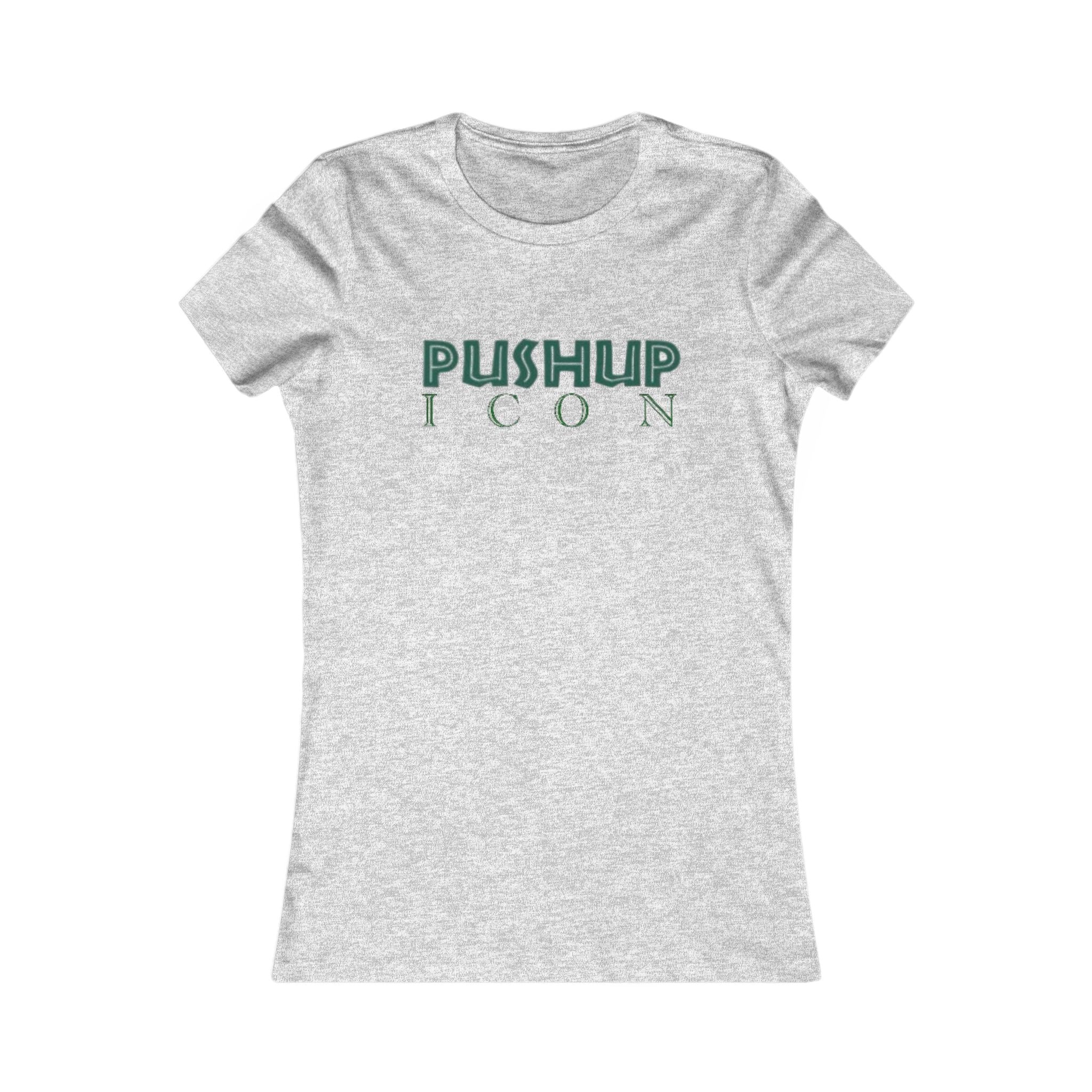 Motivational Women's Tee - Pushup Icon Fitness Shirt