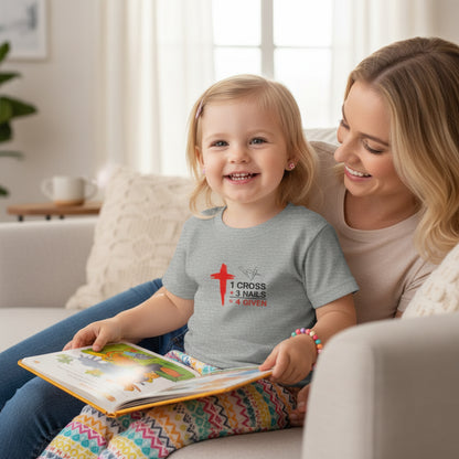 1Cross 3Nails 4Given Toddler Tee Printify