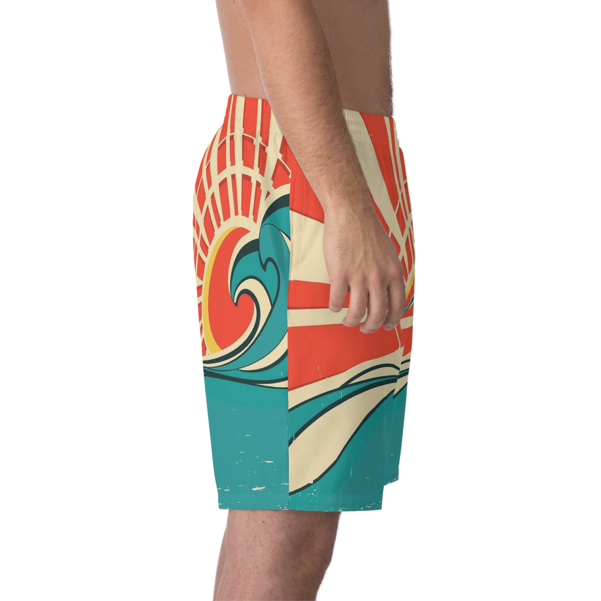 Men's Elastic Beach Shorts (AOP)