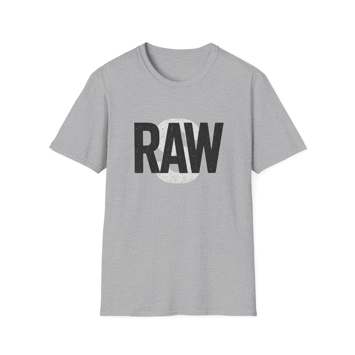 RAW Unisex Softstyle T-Shirt, Casual Graphic Tee, Everyday Wear, Gift for Him or Her, Streetwear Fashion, Summer Essential Printify