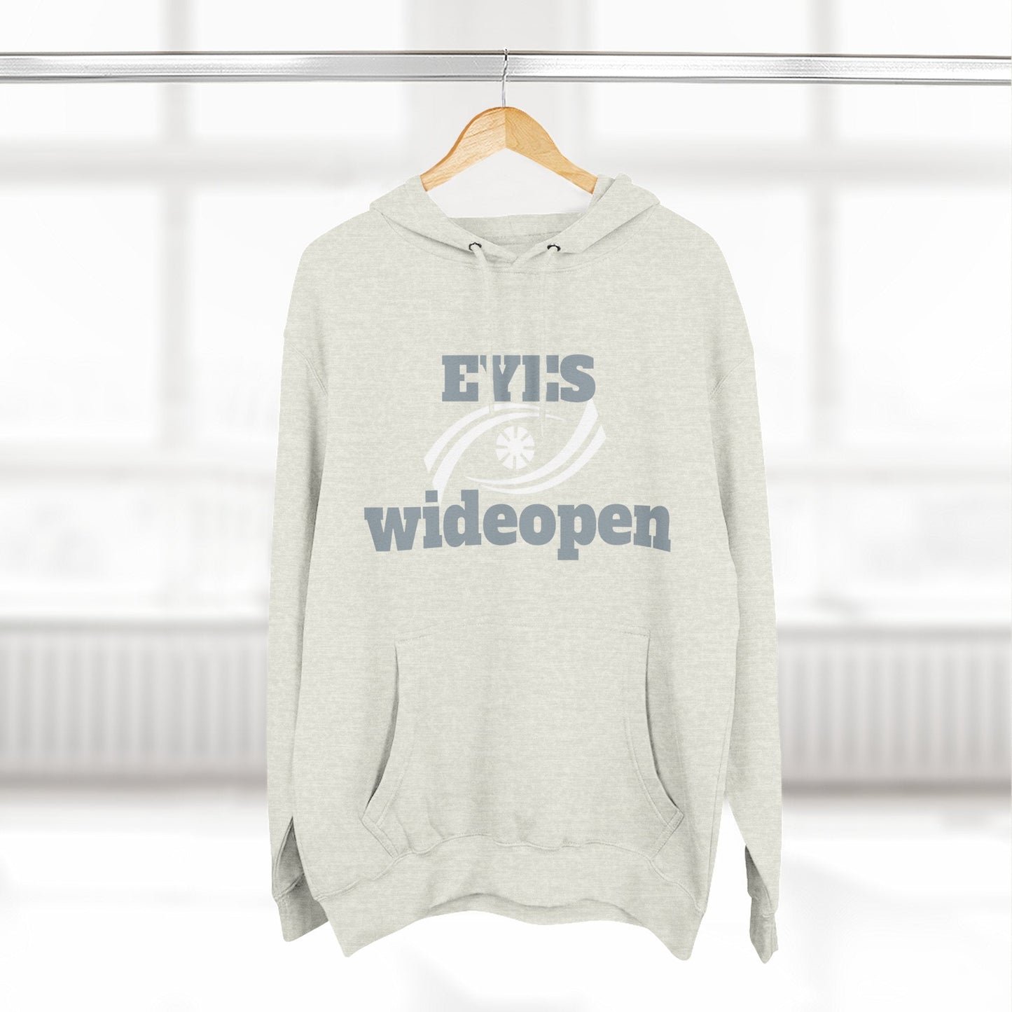 Eyes Wide Open Fleece Hoodie - Cozy Sweatshirt for Casual Wear, Gifts for Him/Her, Winter Wardrobe Essential, Unisex Hoodie, Relaxed Fit Printify