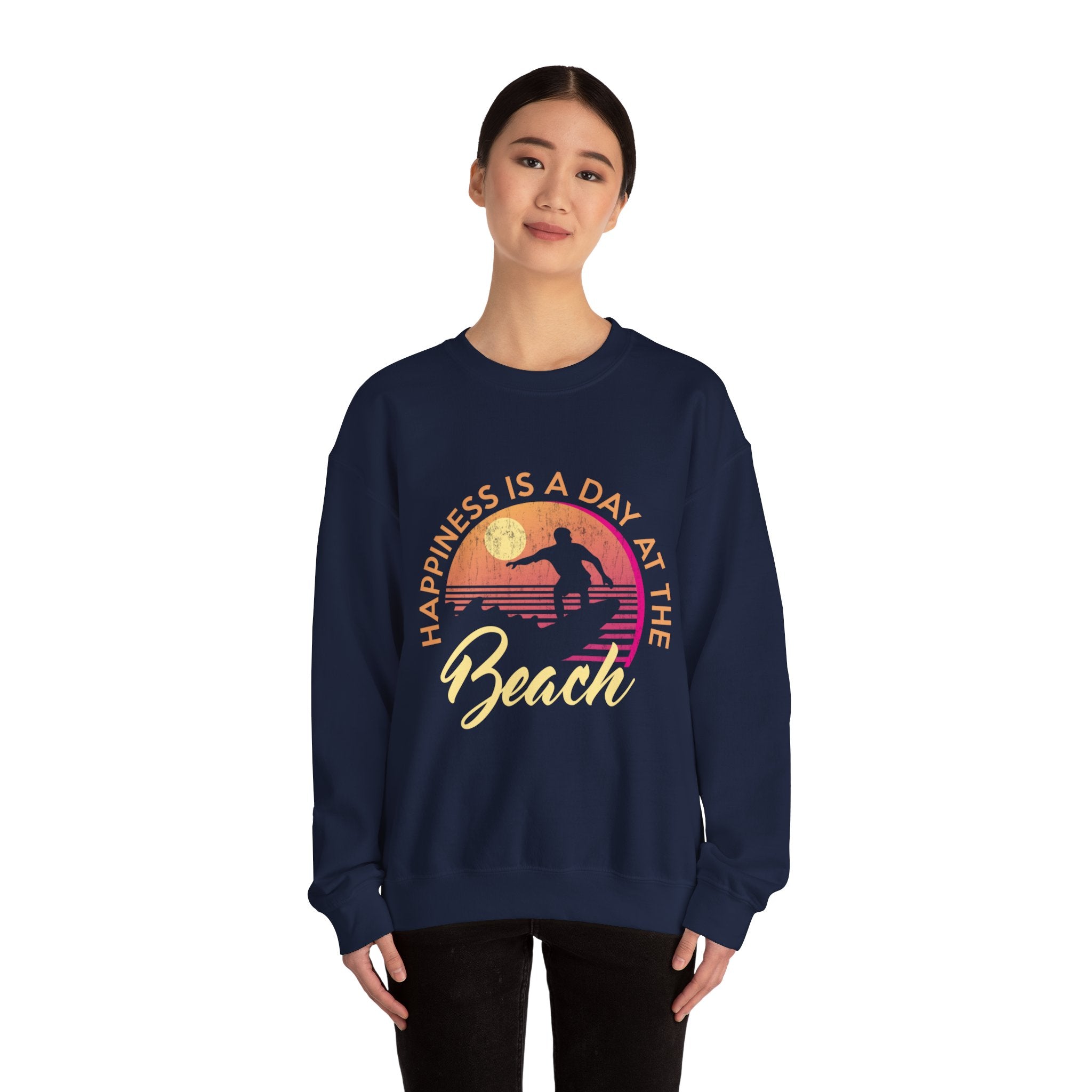 Le bonheur est une journée à la plage Sweat-shirt unisexe 