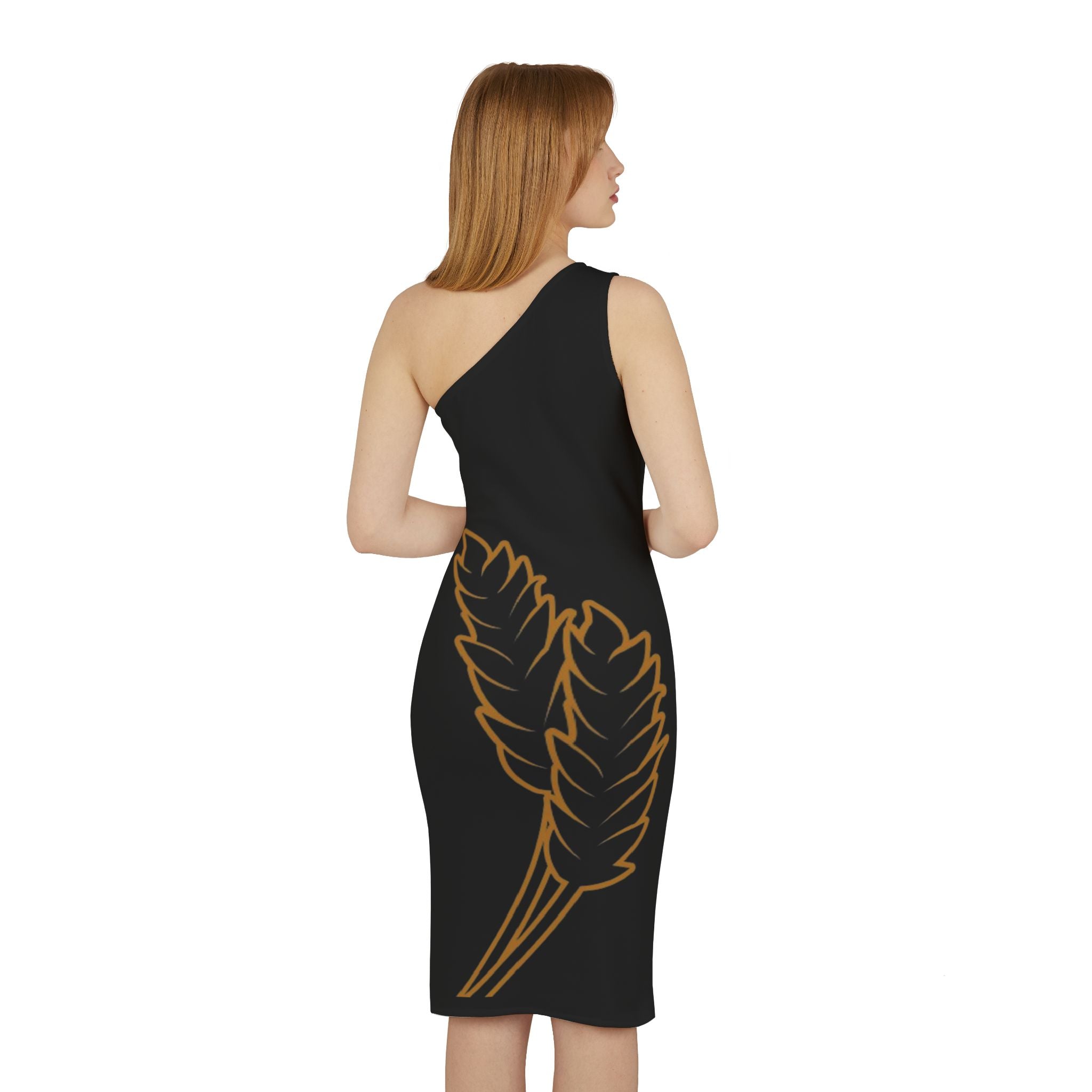 RCNSONS Gold Fedder Shoulder Dress (AOP)