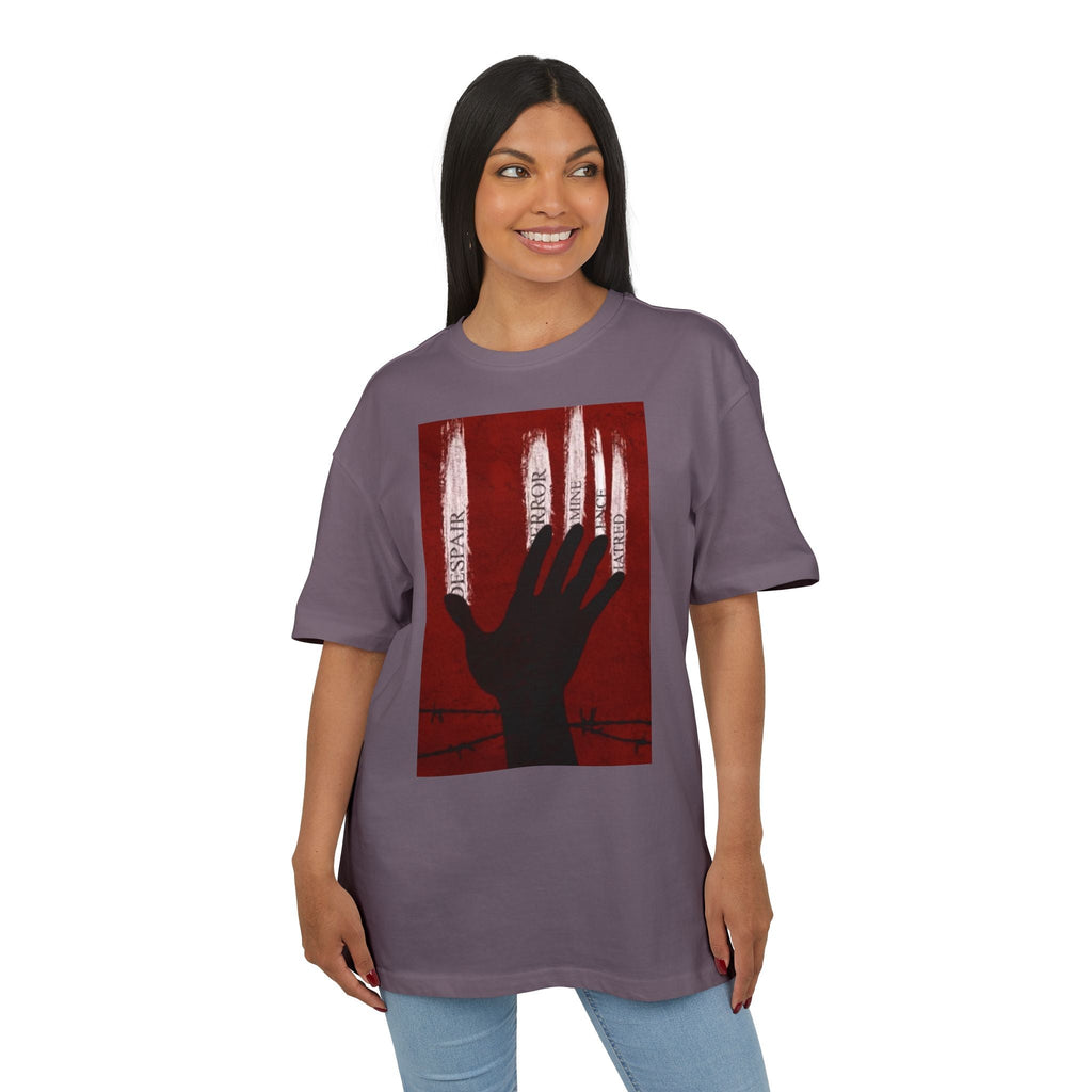 Bold Artistic Oversized Tee, Grunge Style Graphic Shirt, Unisex Urban Fashion, Statement Tee for Streetwear, Gift for Art Lovers Printify