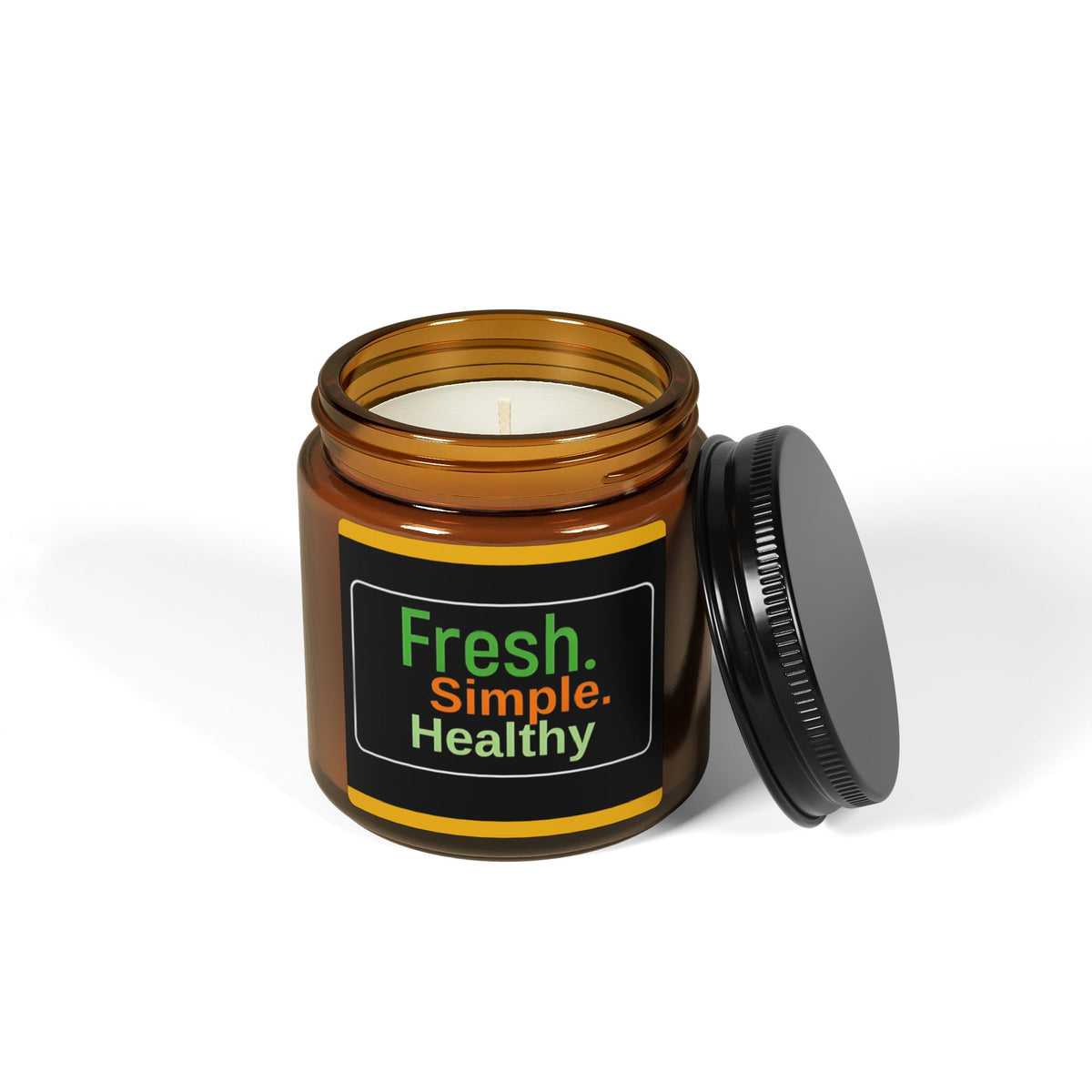 Fresh Simple Healthy Scented Soy Candle (Multi-Size, Amber Jar)