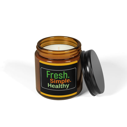 Fresh Simple Healthy Scented Soy Candle (Multi-Size, Amber Jar)