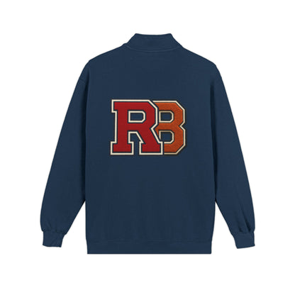 Quarter-Zip Sweatshirt — Retro 'RB' Varsity Logo Pullover Printify