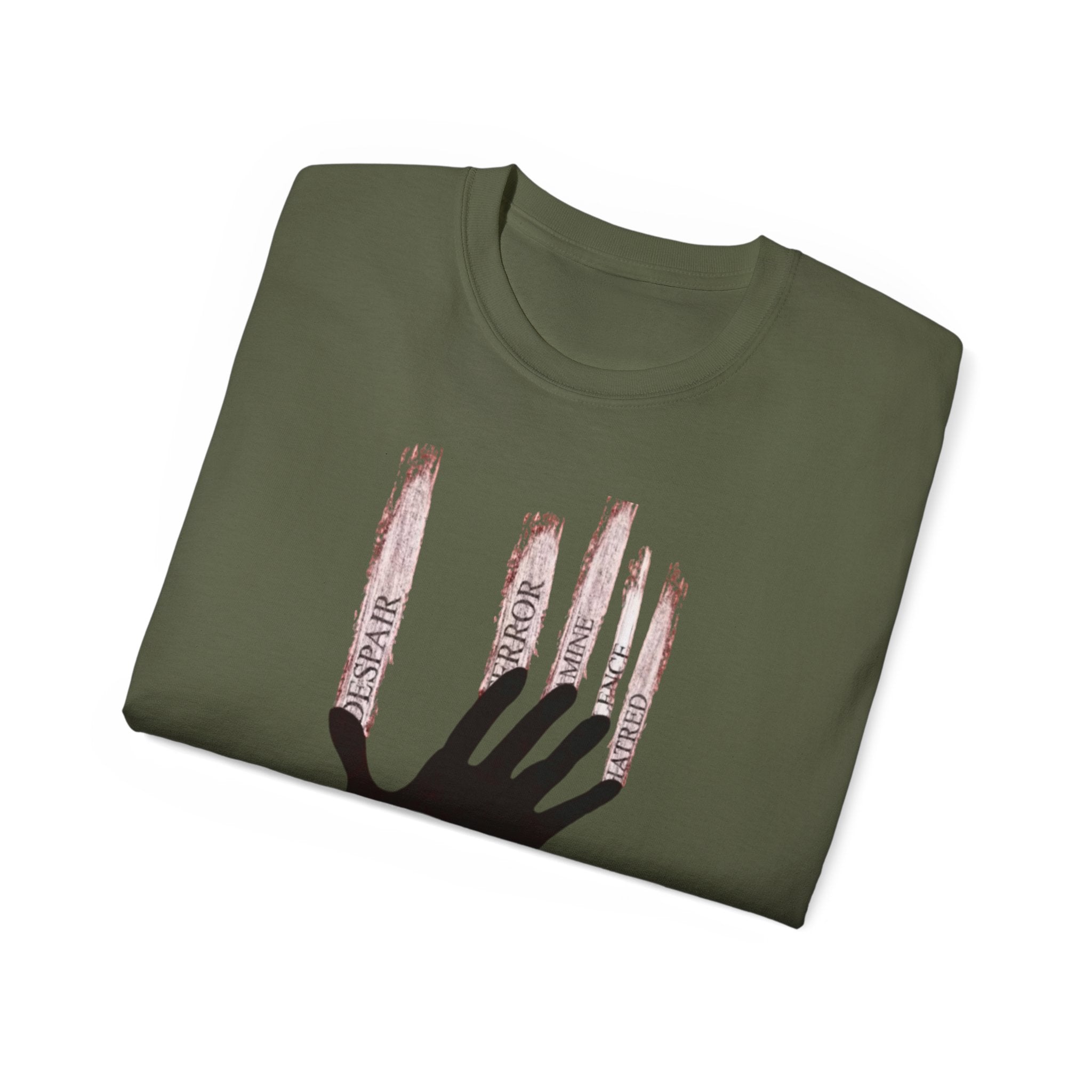 Bold Graphic Tee, Hand and Barbed Wire Design, Unisex Casual Shirt, Unique Art Apparel, Gift for Art Lovers Printify
