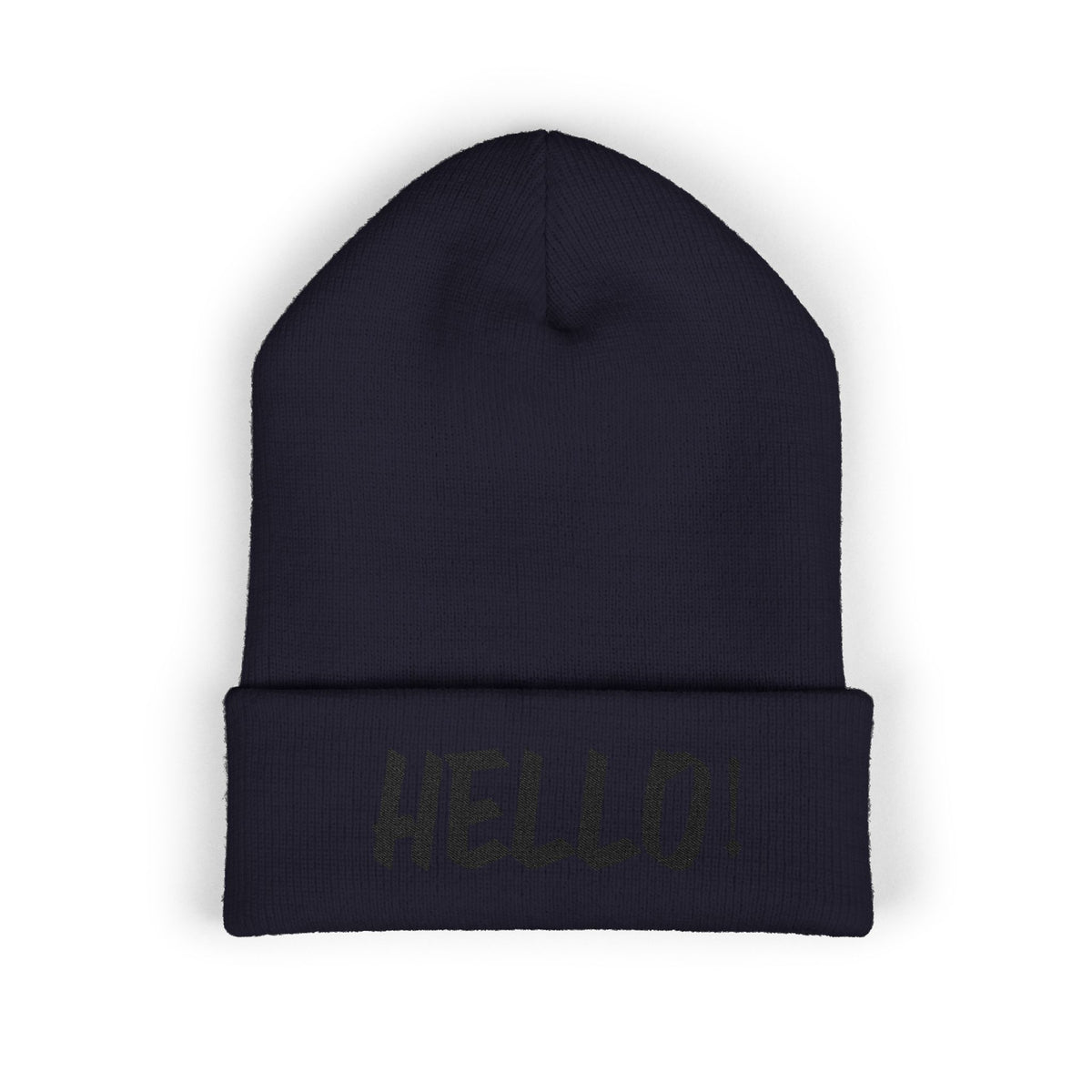 Hello! Classic Cuffed Beanie - Stylish Winter Hat for Trendsetters