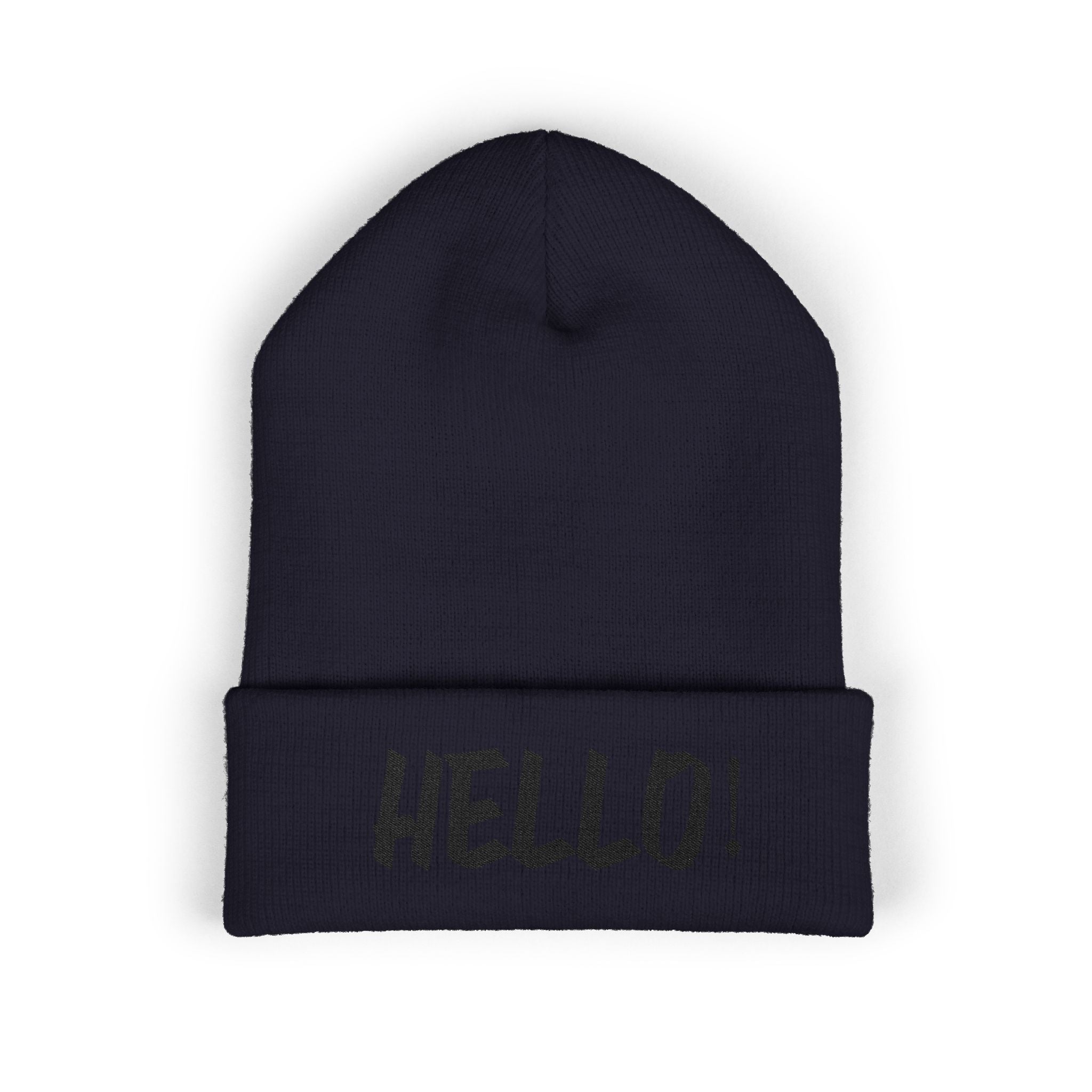 Hello! Classic Cuffed Beanie - Stylish Winter Hat for Trendsetters