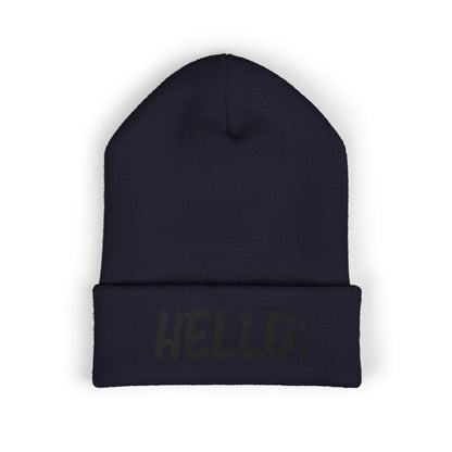 Hello! Classic Cuffed Beanie - Stylish Winter Hat for Trendsetters