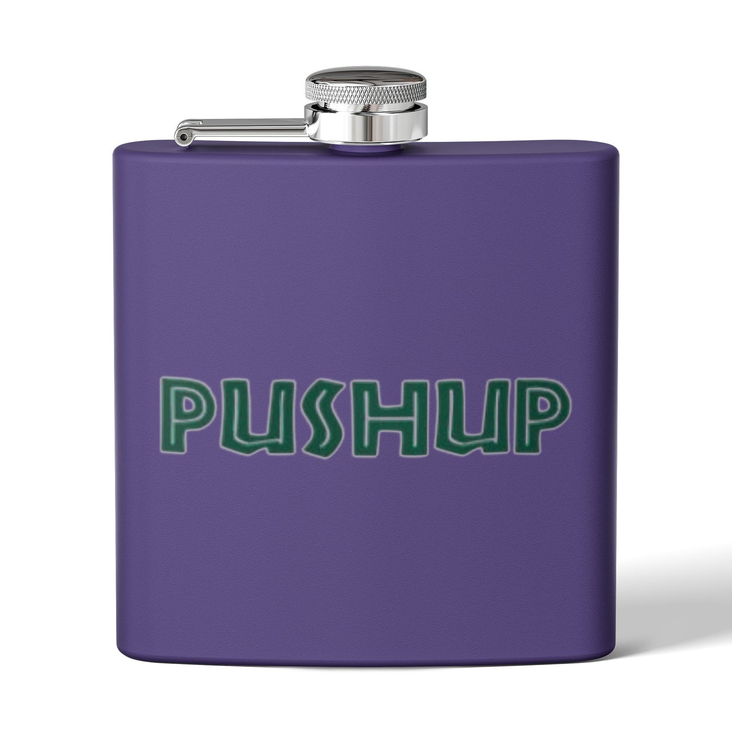 Personalized 6oz Stainless Steel Flask - Pushup Design