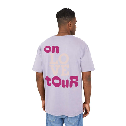 Oversized Tee On Love Tour Acid Washed Men's T-Shirt