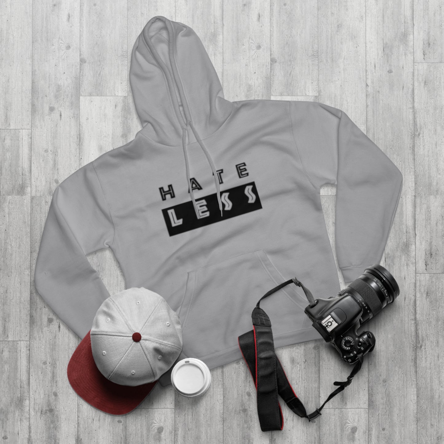 Hate Less Unisex Pullover Hoodie - Positive Vibes for Everyday Wear
