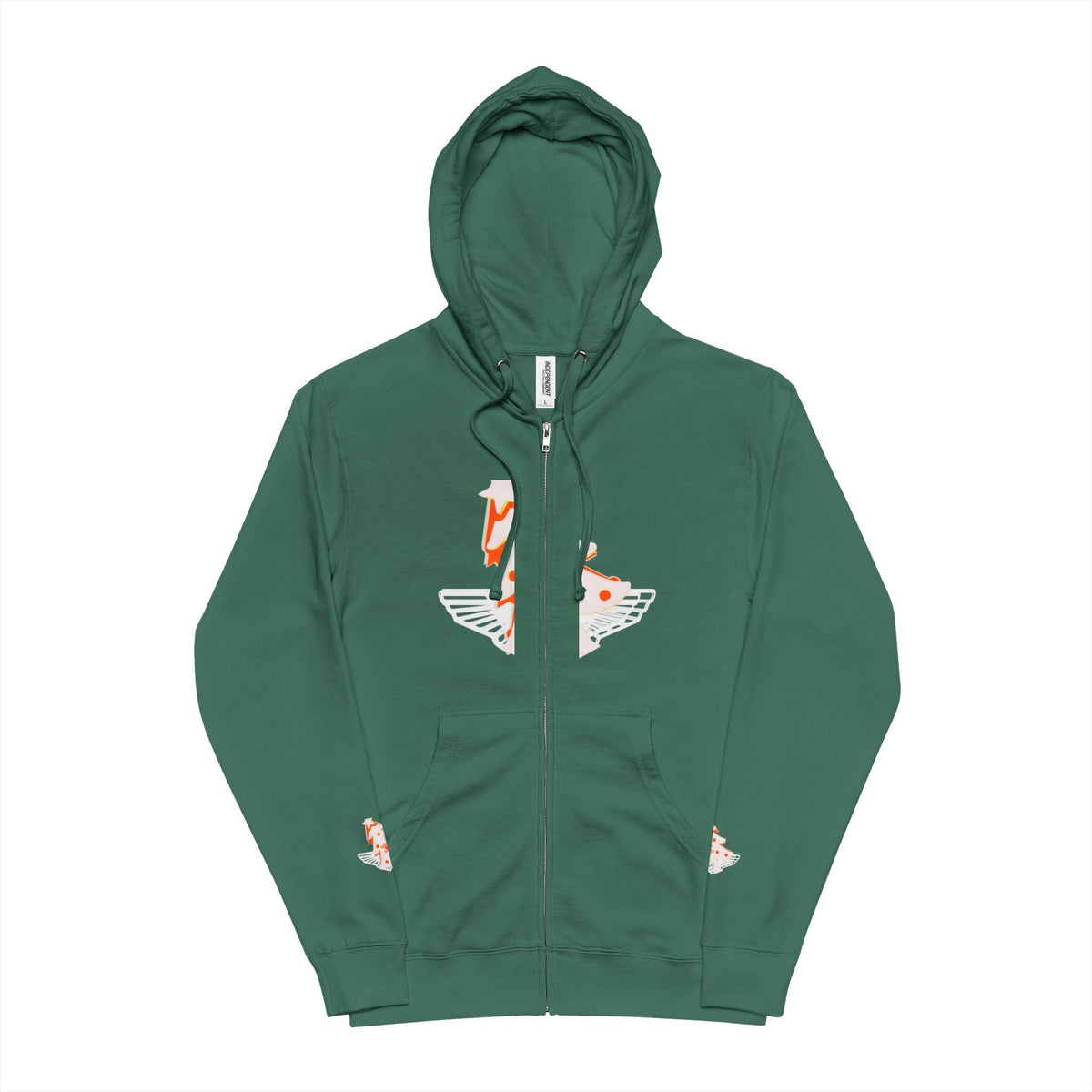 Unisex Fleece Zip Up Hoodie - 'hello Santa' Printify