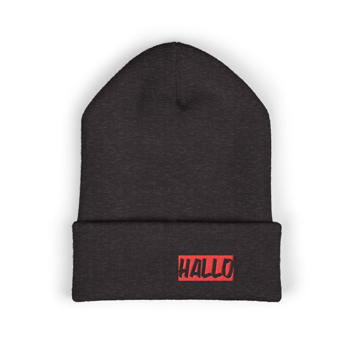 Beanie Hat - Hallo Embroidered Design