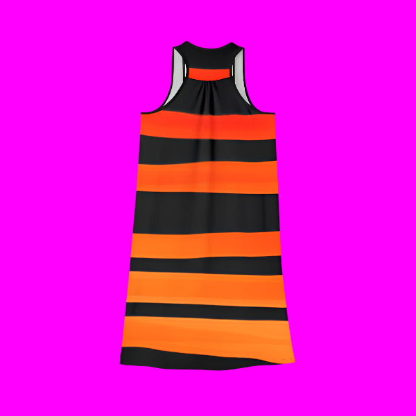 Vibrant Striped Women's Racerback Dress - Perfect for Summer and Festivals