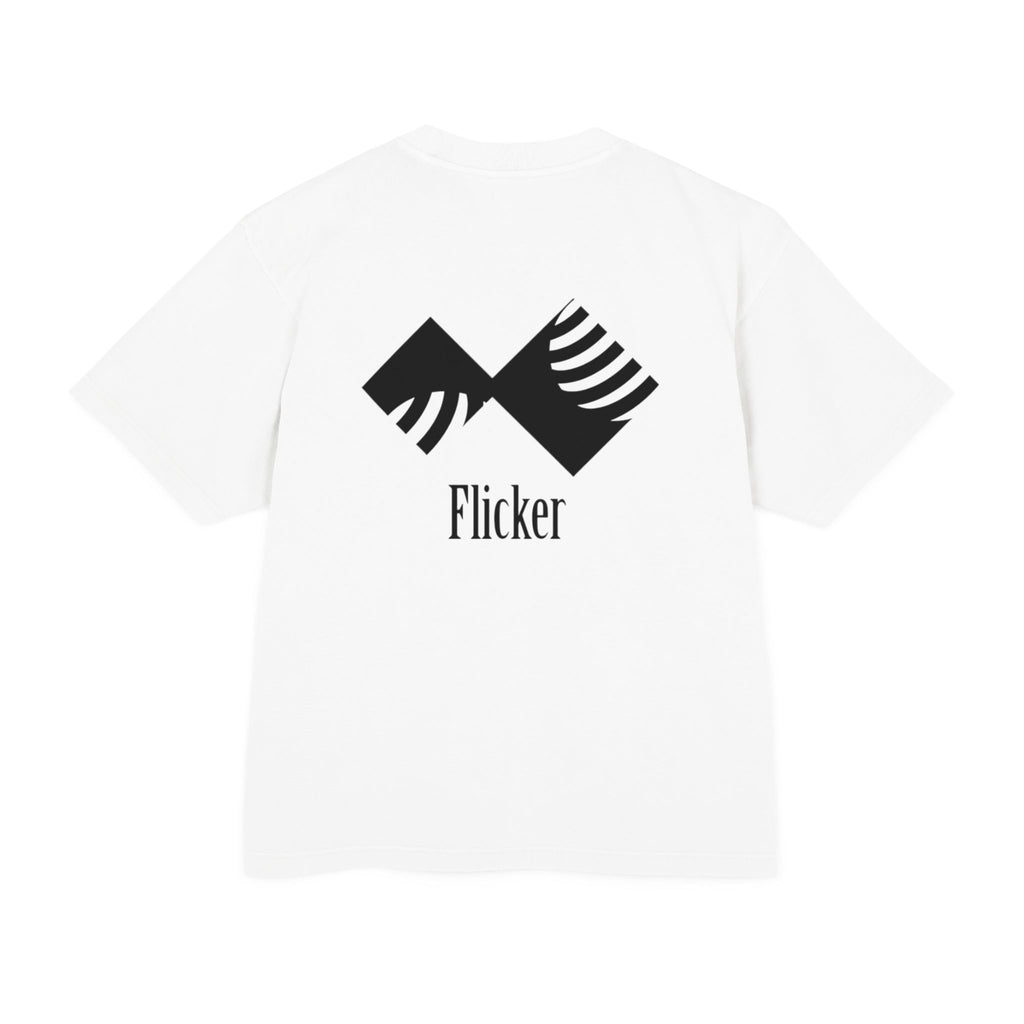 Unisex Urban Heavy Tee - Modern Graphic Design "Flicker" for Streetwear Enthusiasts