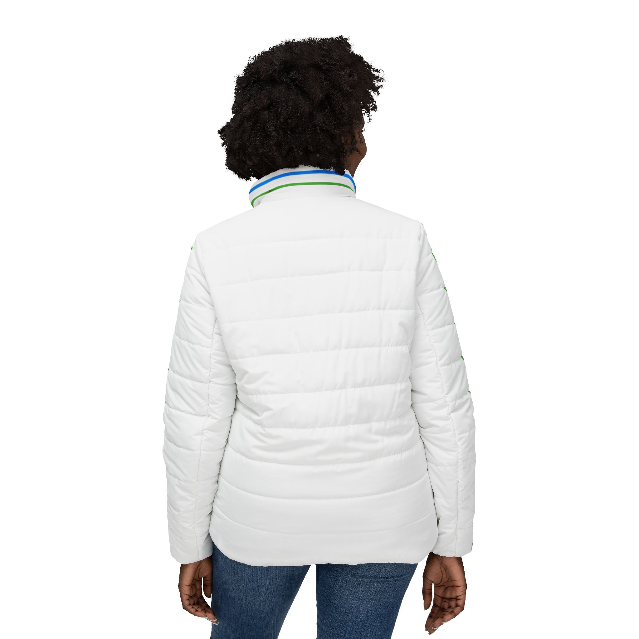Women’s Puffer Jacket ' Lemon Blue'