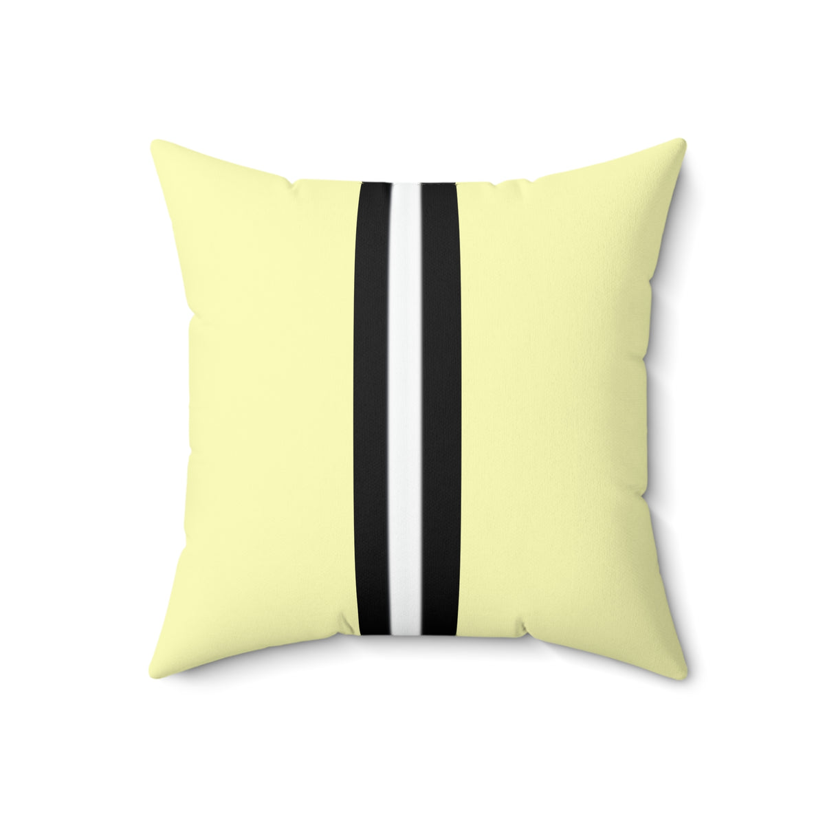 Square Pillow - Modern Striped Yellow for Cozy Living Spaces