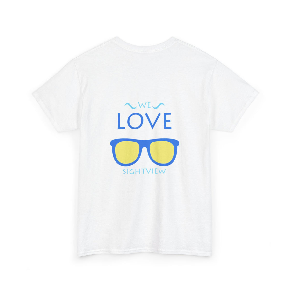 Unisex Heavy Cotton Tee - 'We Love Sightview' Sunglasses Design - Casual Summer Fashion